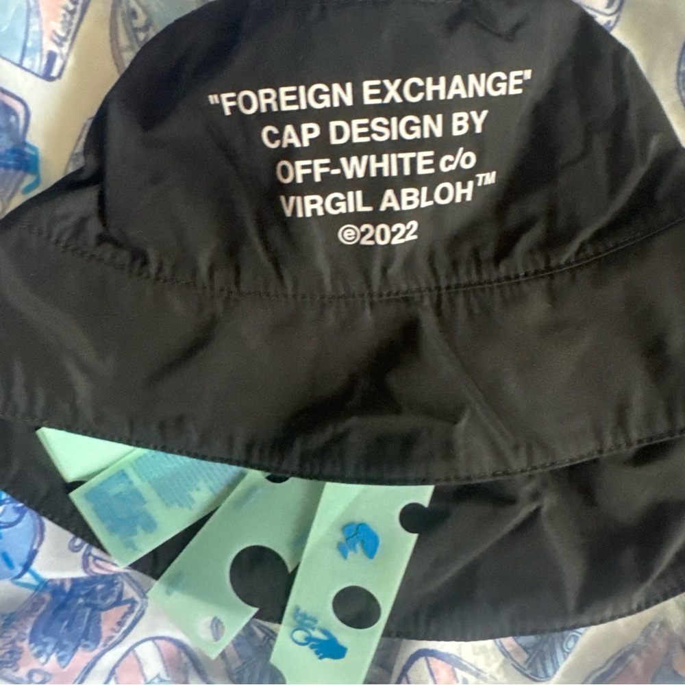 Off-White Black Cap with White Text